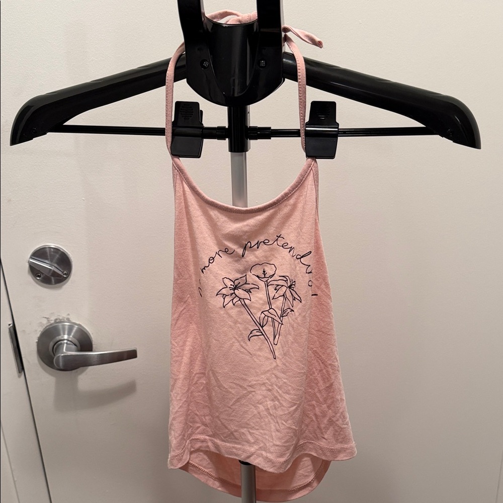 Pink low back Graphic Women's Top